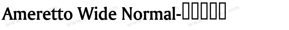 Ameretto Wide Normal字体转换